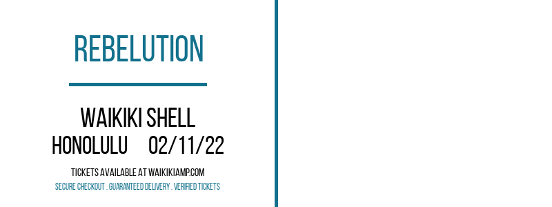 Rebelution at Waikiki Shell tickets Rebelution at Waikiki Shell